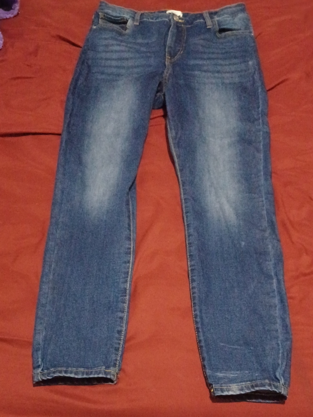 Forever 21+ Medium Wash Skinny Blue Jeans Size 14